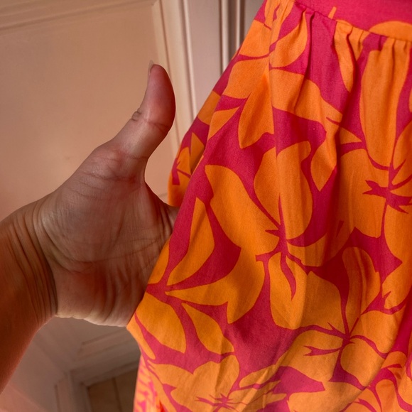 J CREW TROPICAL HAWAIIAN PRINT MIDI DRESS TIERED SIZE 4 - Picture 3 of 8